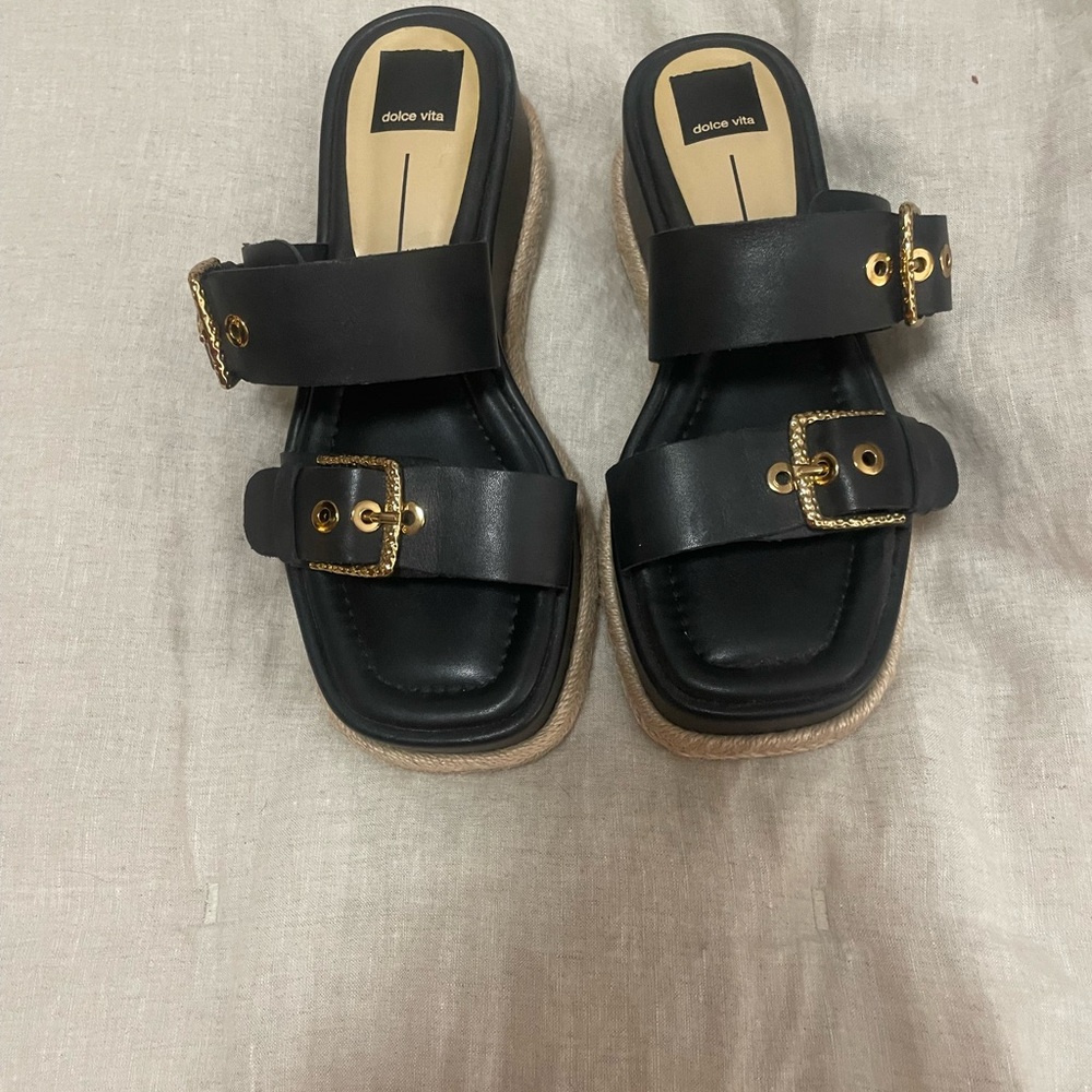 Dolce Vita black sandals.